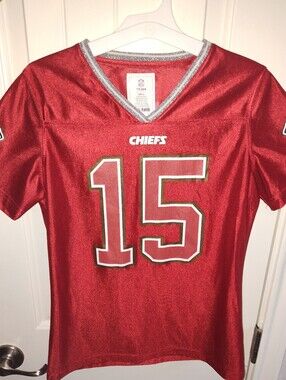 Chiefs 15 Mahomes Football Jersey- GIRLS